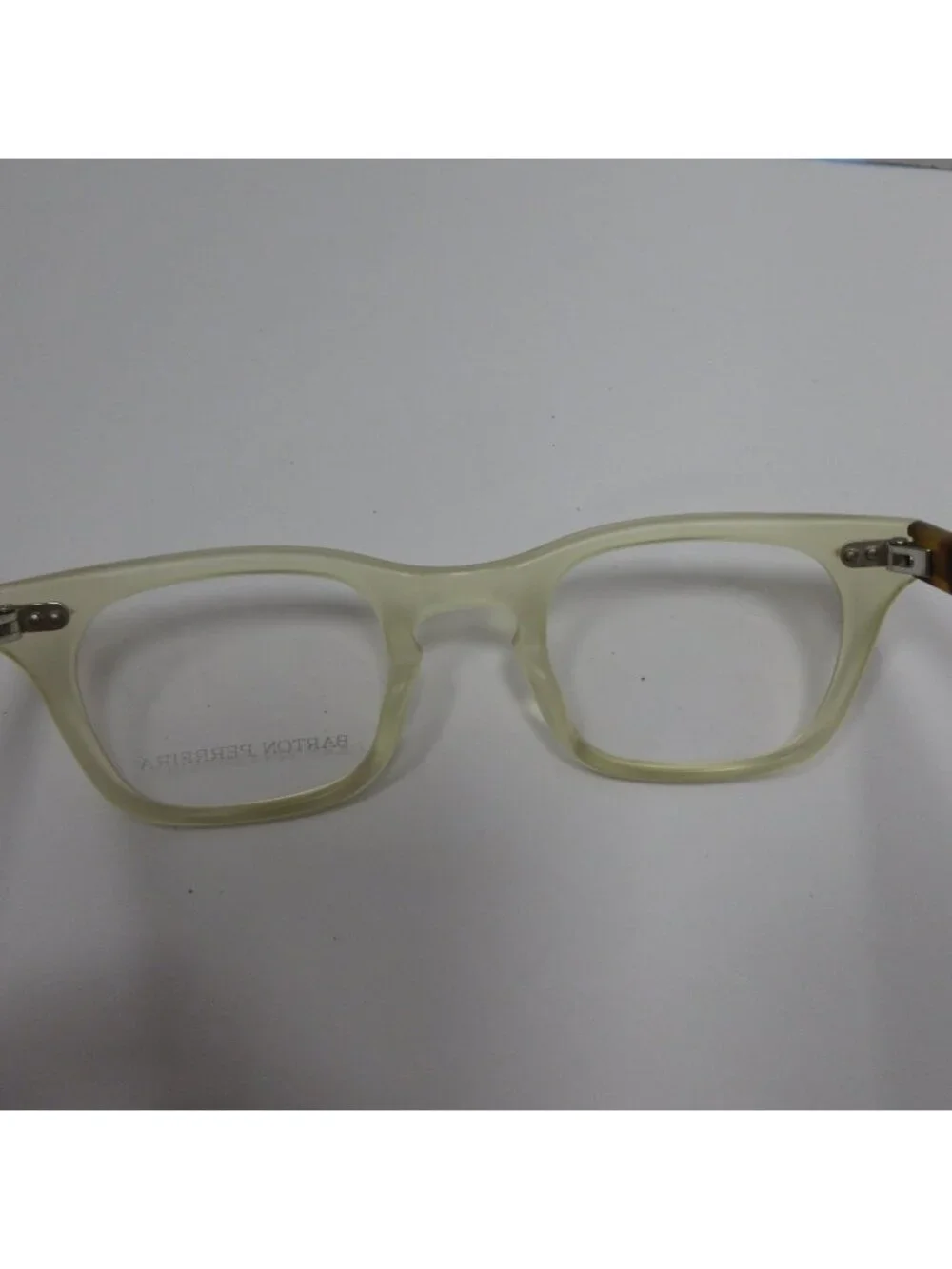 Barton Perreira Eyeglasses White Rectangular Rounded 47-24-149